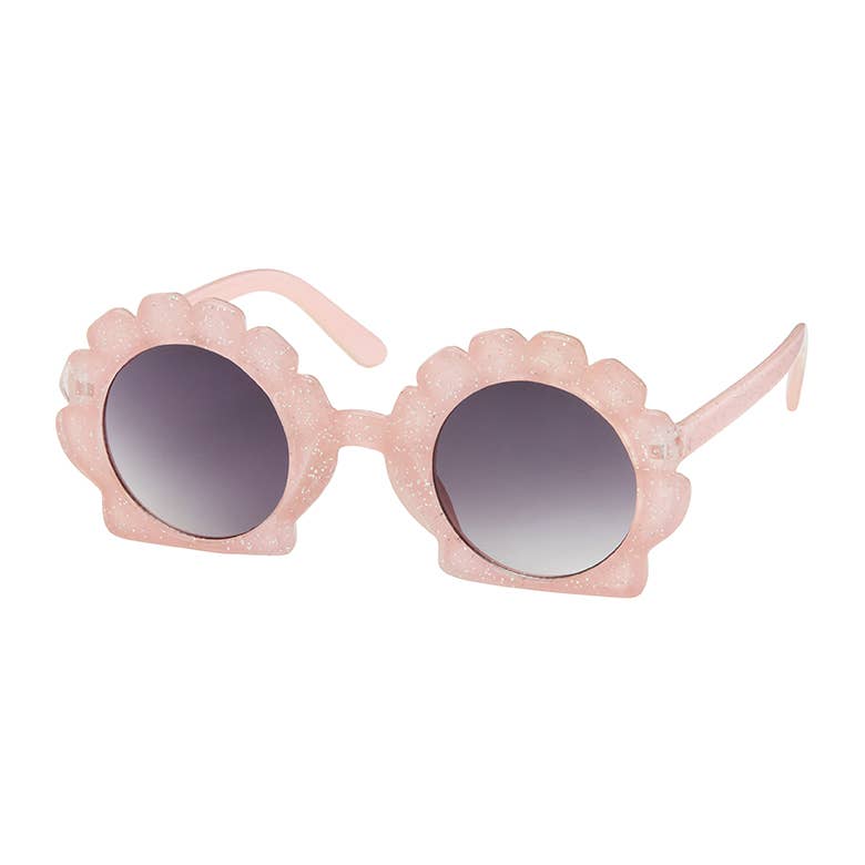 Blue Gem Sunglasses Inc - K6884-NEW- Kids - Glitter Seashell Sunglass