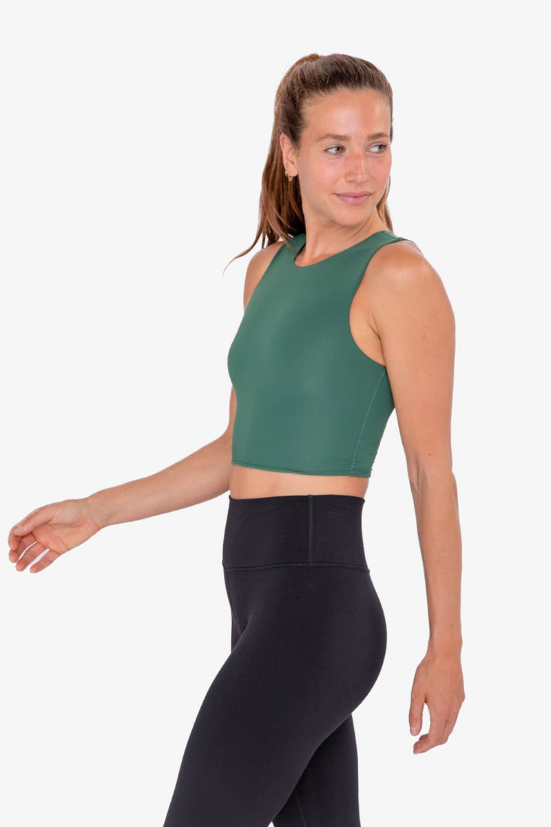 Mono B - Cropped Fitted Muscle Tee: SHELL PINK / S:M:L (2:2:2)