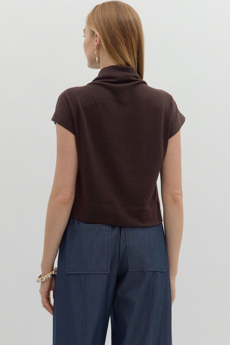 Reese Mock Top Brown