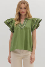 Laurel Flutter Top
