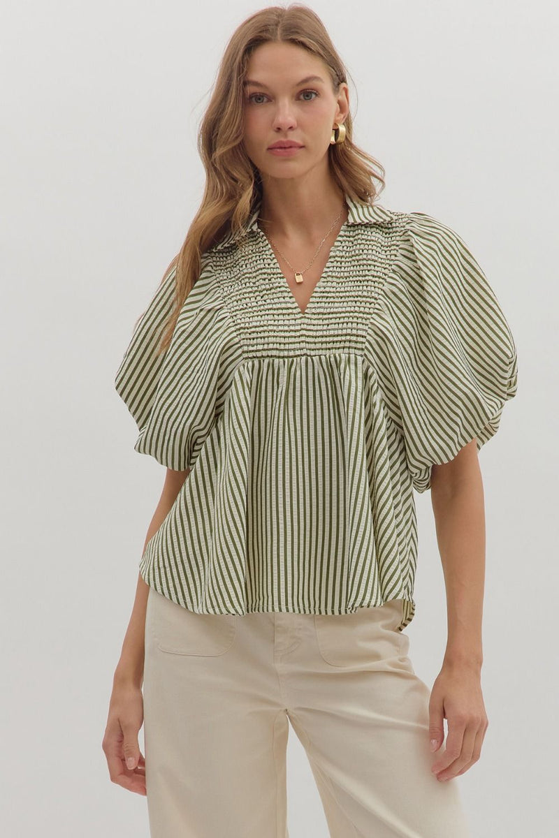 Farrah Top In Olive