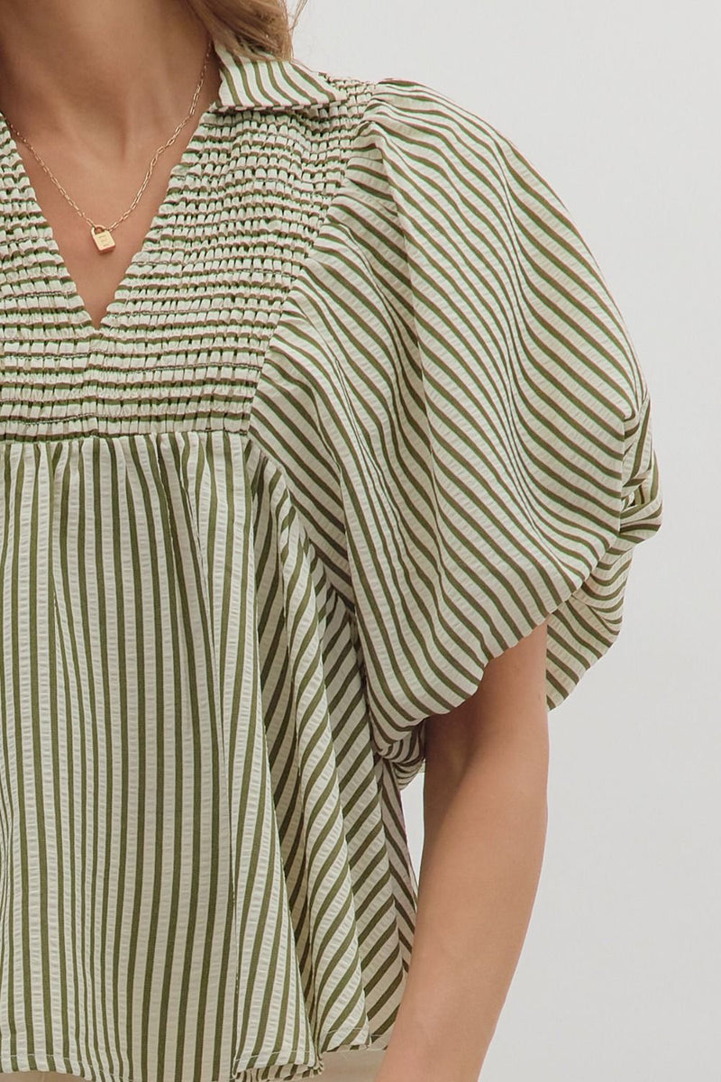 Farrah Top In Olive