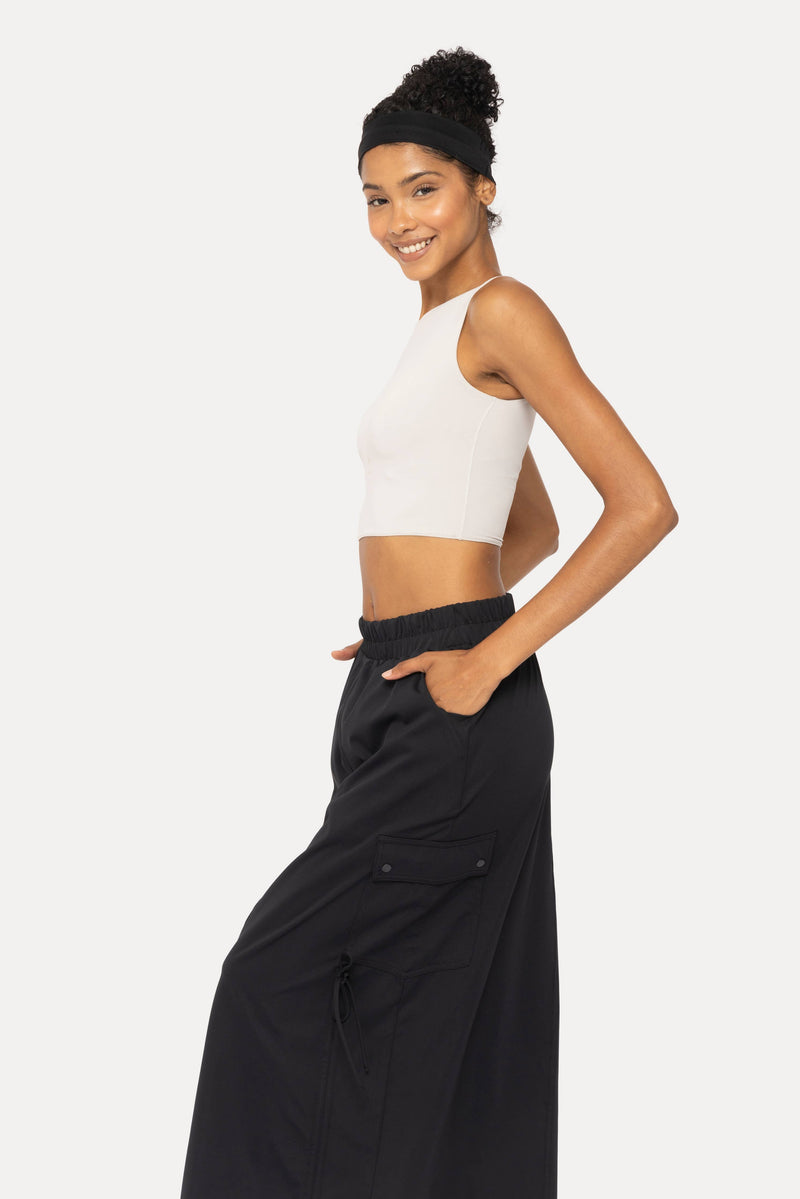 Mono B - Cropped Fitted Muscle Tee: SHELL PINK / S:M:L (2:2:2)