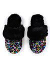 FIESTA SLIPPERS, BLACK: L/XL