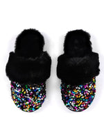 FIESTA SLIPPERS, BLACK: S/M