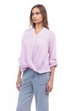 Naked Zebra - A&F: Striped Button Up Shirt: Poppy Red / S
