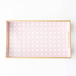 Pink Cane Vanity Tray