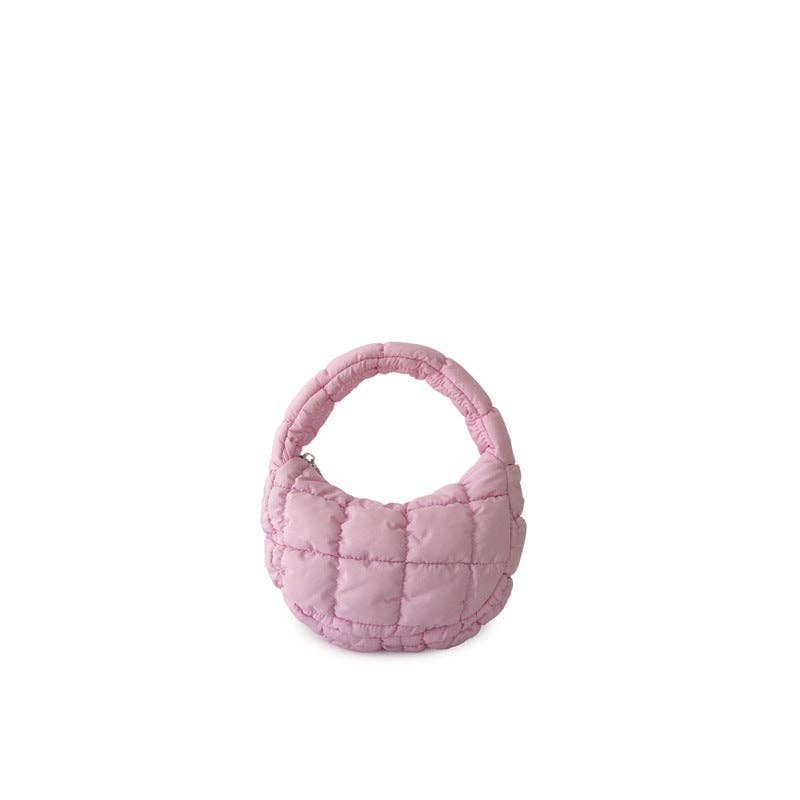 Solid Color Cloud Bag Cute Mini Handbag Pink