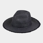 Sensibling Corp. - Frayed Solid Straw Sun Hat: Turquoise