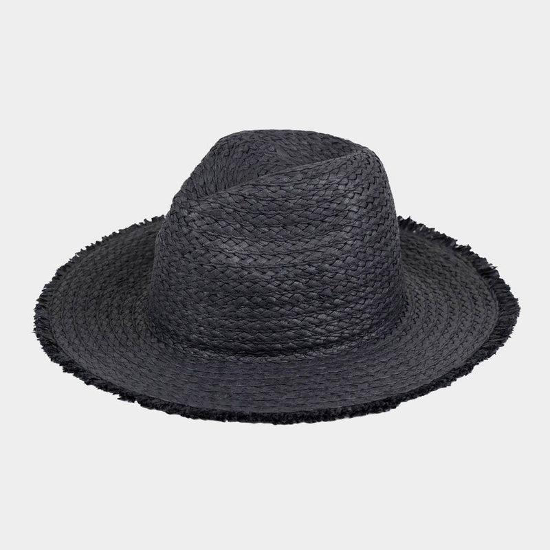 Sensibling Corp. - Frayed Solid Straw Sun Hat: Turquoise