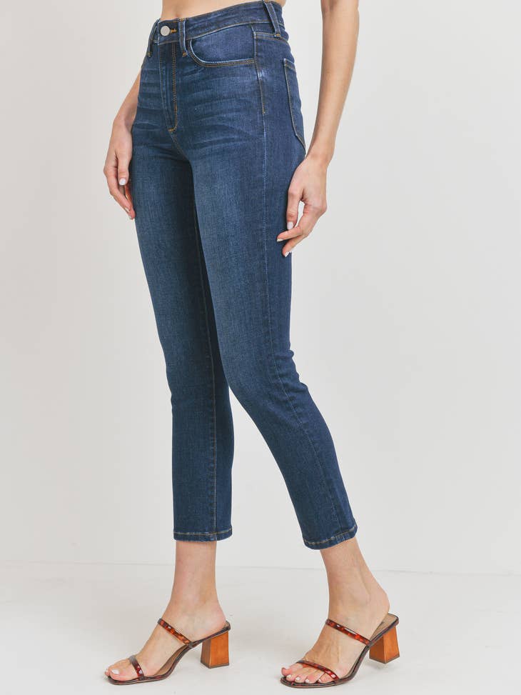 High Rise Slim Straight Stretch Jean