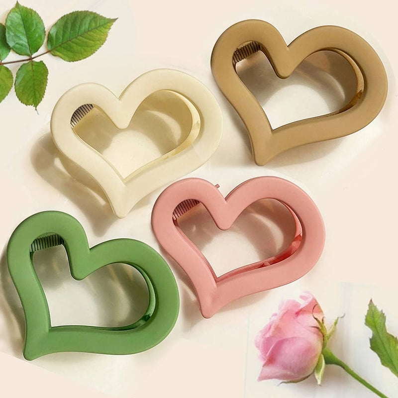 42POPS - ,, Valentine Heart Hair Claw Hair Clip (Assorted): OS / PinkMix-163490