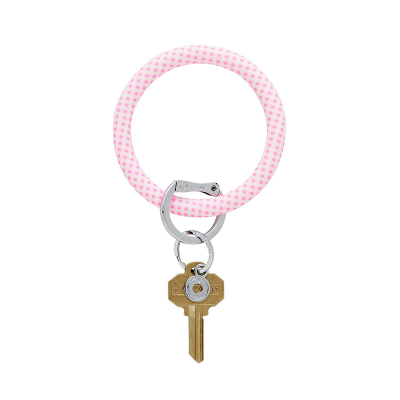 Oventure - Silicone Big O® Key Ring - Gingham Tickled Pink