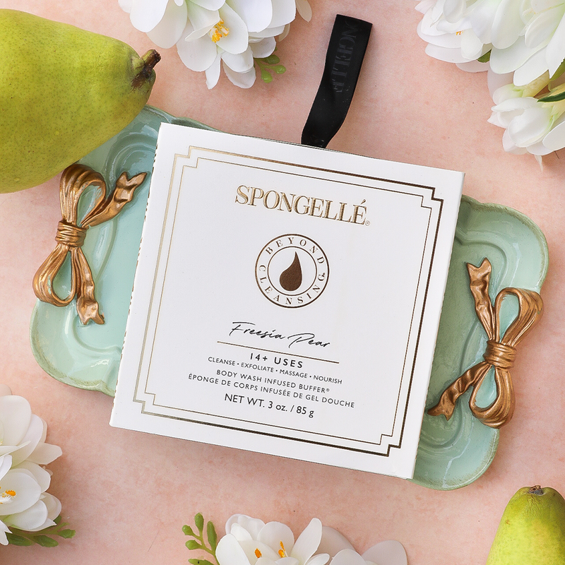 Spongellé - Freesia Pear Boxed Flower | Spring Gifts