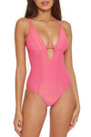 Becca Swim Madison Pink One Piece Swimsuit