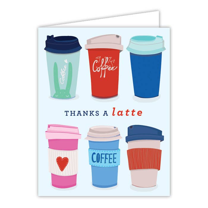 Thanks A Latte Coffee Assortment Greeting Card